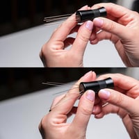 KNODOS Distribuitor cu ace pentru espresso, dozator reglabil de 0,25 mm și 0,4 mm, instrument magnetic pentru pregătirea cafelei, accesoriu barista pentru espressor cu pârghie 4