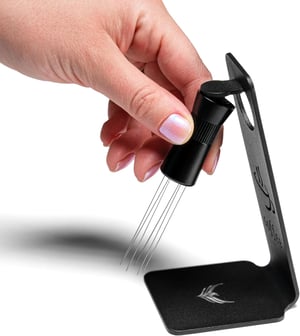 KNODOS Distribuitor cu ace pentru espresso, dozator reglabil de 0,25 mm și 0,4 mm, instrument magnetic pentru pregătirea cafelei, accesoriu barista pentru espressor cu pârghie