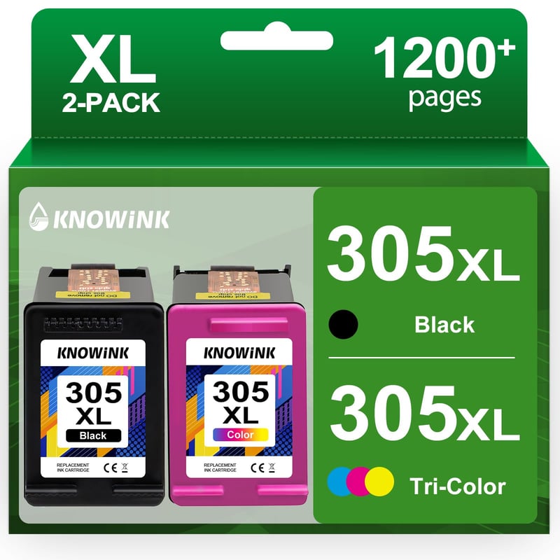 KNOWINK 305XXL Kompatibilná atramentová kazeta HP 305 XXL Multipack - pre tlačiarne HP DeskJet 2710 2720 2724 4120e 4130e Envy 6010 6020 6420 Pro 6422, čierne a farebné balenie