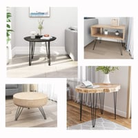 Picioare de masă tip Hairpin Knpwer 45 cm, 4 buc. Picioare metalice negre pentru mobilier, picioare cu 3 tije pentru măsuță de cafea DIY, set de picioare de masă reglabile, rezistente la sarcini grele 4
