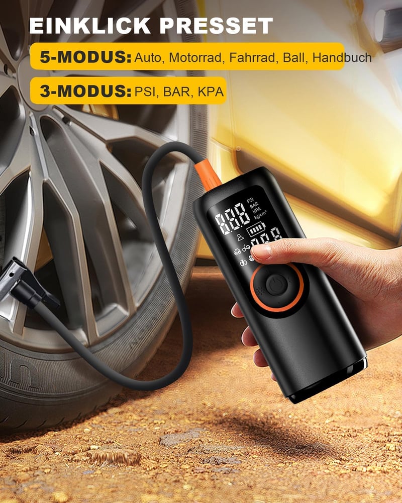 Koala Global 150 PSI elektromos légpumpa LCD kijelzővel és LED lámpával