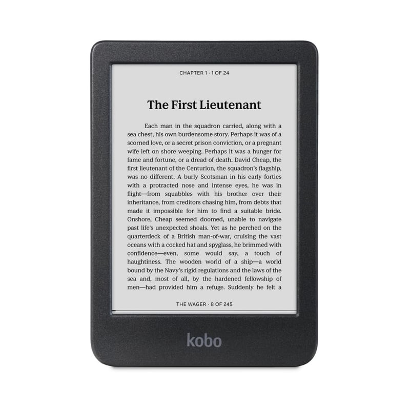 Kobo Clara BW E-olvasó 15,2 cm Tükröződésmentes Érintőkijelzővel, ComfortLight PRO, Sötét Mód, Hangoskönyv, Vízálló, 16GB, Fekete