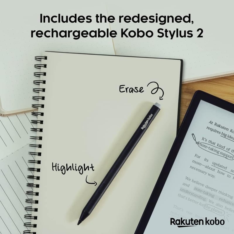Kobo Elipsa 2E E-olvasó 10,3" Tükröződésmentes Érintőkijelzővel, ComfortLight PRO, Kobo Stylus 2 Tollal, 32GB, Wi-Fi, 14 Órás Akkumulátor