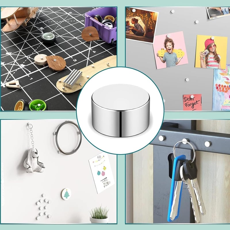 Koboko 100 db neodímium mini mágnes 4 x 2 mm erős kis mágnesek kreatív projektekhez fehér tábla pin board mágnesszalaghoz