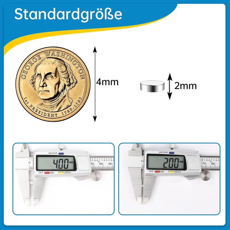 Koboko 100 db neodímium mini mágnes 4 x 2 mm erős kis mágnesek kreatív projektekhez fehér tábla pin board mágnesszalaghoz