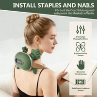 4D masážny prístroj na krk Kocusu s LED displejom, shiatsu masáž, 3 stupne intenzity, funkcia vyhrievania, prenosný, nabíjateľný, na masáž krku, ramien a chrbta 2