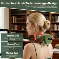 4D masážny prístroj na krk Kocusu s LED displejom, shiatsu masáž, 3 stupne intenzity, funkcia vyhrievania, prenosný, nabíjateľný, na masáž krku, ramien a chrbta 3