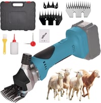 Foarfecă electrică de tuns oi Kocusu compatibilă cu acumulator Makita 18V, 550W, 3000 rpm, cu 2 lame, în cutie de plastic, fără acumulator, pentru oi, alpaca și capre 1