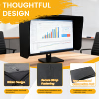 Kocusu Slnečná clona na monitor 24-32 palcov (41-71 cm), nastaviteľná clona proti rozptýlenému svetlu, ochrana súkromia pre Dell, HP, Philips, Samsung, Lenovo, ASUS, LG 3