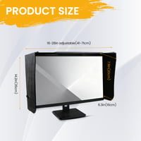 Kocusu Slnečná clona na monitor 24-32 palcov (41-71 cm), nastaviteľná clona proti rozptýlenému svetlu, ochrana súkromia pre Dell, HP, Philips, Samsung, Lenovo, ASUS, LG 2