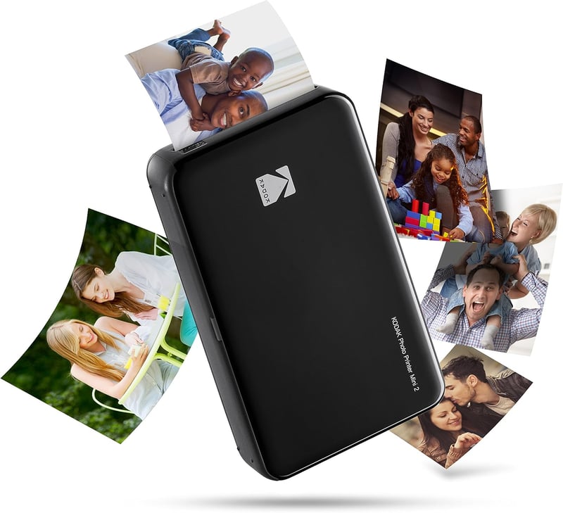 Kodak Mini 2 HD Vezeték Nélküli Mobil Fotónyomtató - 4Pass Technológiával, iOS és Android Kompatibilis, Fekete