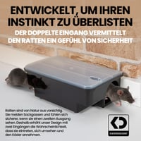 Köder-Discount Profesionálna stanička na deratizáciu s uzamykaním na kľúč a priehľadným krytom, bezpečná pre deti a domáce zvieratá, 2 ks 4