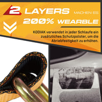 KODIAK STRAPS 4db 50mm Autó Rögzítő Szíj 2,5m 5000kg TÜV DIN EN 12195-2 9