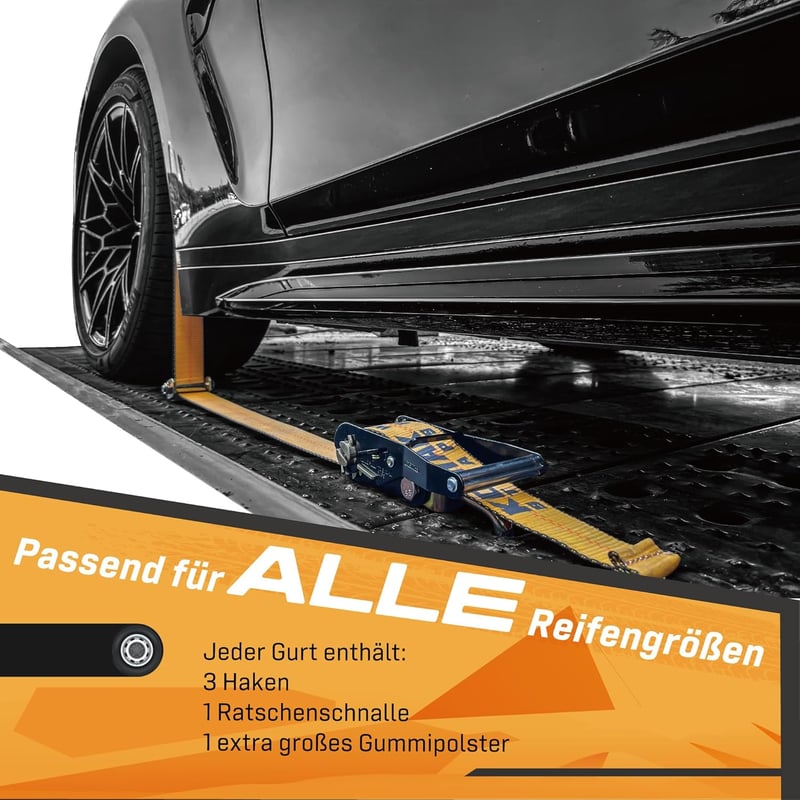 KODIAK STRAPS 4db 50mm Autó Rögzítő Szíj 2,5m 5000kg TÜV DIN EN 12195-2