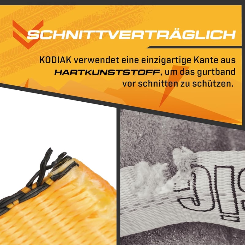 KODIAK STRAPS 4db 50mm Autó Rögzítő Szíj 2,5m 5000kg TÜV DIN EN 12195-2