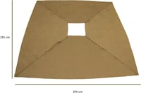 KOEM Csereponyvás Pavilon Tetőhöz 3x3m Sötét Bézs Poliészter 180g/m² 7