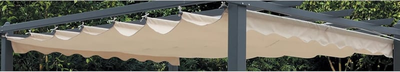 KOEM Pergola Pótlóvászon 3x4m Poliészter Ekrü Fedél