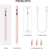 KOKABI 2. Generációs iPad Ceruza LED Kijelzővel - Érintőtoll USB-C Töltéssel, Tenyértámogatással, iPad Pro, Air, Mini Kompatibilis Stylus 8