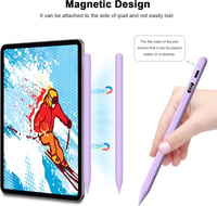 KOKABI 2. Generációs iPad Ceruza LED Kijelzővel - USB-C Töltés, Tenyérérzékelés, Dőlésérzékelés - iPad 6-10, Pro 11"/12.9", Air 3/4/5, Mini  7