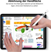 KOKABI Digitális Ceruza iPad-hez LED Kijelzővel - USB-C Töltés, Tenyérérzékelés, Dőlésérzékelés - iPad 6-10, iPad Pro, Air, Mini Kompatibili 6