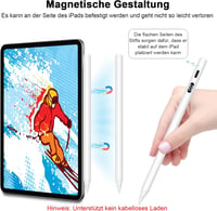 KOKABI Digitális Ceruza iPad-hez LED Kijelzővel - USB-C Töltés, Tenyérérzékelés, Dőlésérzékelés - iPad 6-10, iPad Pro, Air, Mini Kompatibili 7