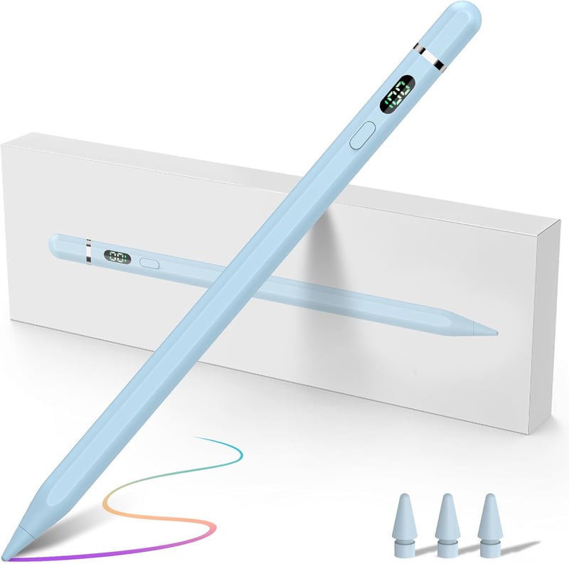 KOKABI iPad Ceruza - USB-C Töltésű Digitális Toll Tenyérérzékelővel és Dőlésérzékenységgel iPad 6-10, Pro 11"/12.9", Air 3/4/5, Mini 5/6 Mod