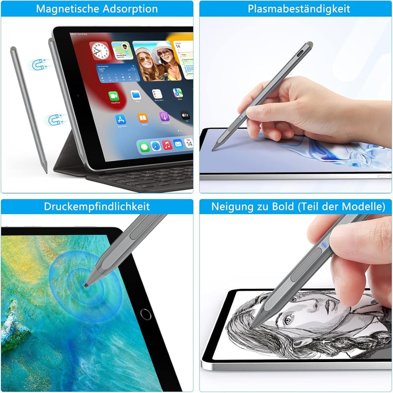 KOKABI Stylus Toll Microsoft Surface Eszközökhöz - 4096 Nyomásérzékenység, Dőlésfelismerés, Tenyértámogatás, Mágneses - Pro/Go/Book/Laptop/S