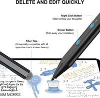 KOKABI Stylus Toll Microsoft Surface Készülékekhez - 1024 Nyomásérzékenységi Szint, Radír Funkcióval, Dupla Mágnessel, USB-C Gyorstöltéssel  3