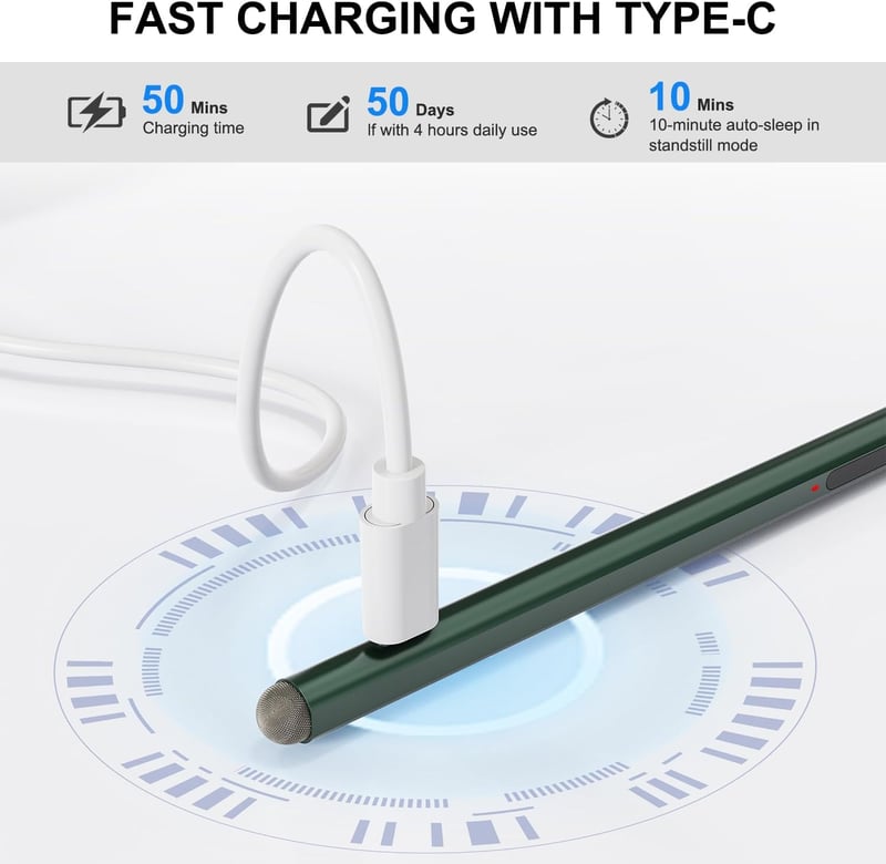 KOKABI Stylus Toll Microsoft Surface Készülékekhez - 1024 Nyomásérzékenységi Szint, Radír Funkcióval, Dupla Mágnessel, Pro 3-9/X, Go 3 Kompa