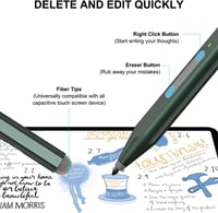KOKABI Stylus Toll Microsoft Surface Készülékekhez - 1024 Nyomásérzékenységi Szint, Radír Funkcióval, Dupla Mágnessel, Pro 3-9/X, Go 3 Kompa 3
