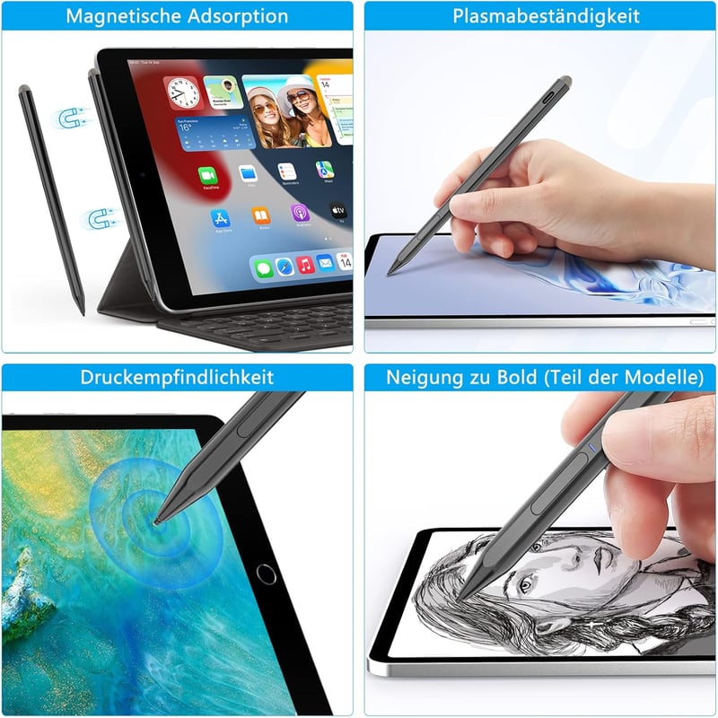 KOKABI Stylus Toll Surface Eszközökhöz - Mágneses, 4096 Nyomásérzékenységű, Dőlés és Tenyérfelismerés - Kompatibilis Surface Pro/X/Go/Book/L