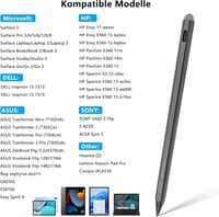 KOKABI Stylus Toll Surface Eszközökhöz - Mágneses, 4096 Nyomásérzékenységű, Dőlés és Tenyérfelismerés - Kompatibilis Surface Pro/X/Go/Book/L 3