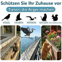 Țepi Antiporumbel KOKMEYA din Oțel Inoxidabil 3 m (12 buc. x 25 cm) - Rezistenți la coroziune, tip 304, cu 24 de șuruburi și 24 de coliere incluse - Pentru balcon, jgheab, acoperiș și balustradă 8