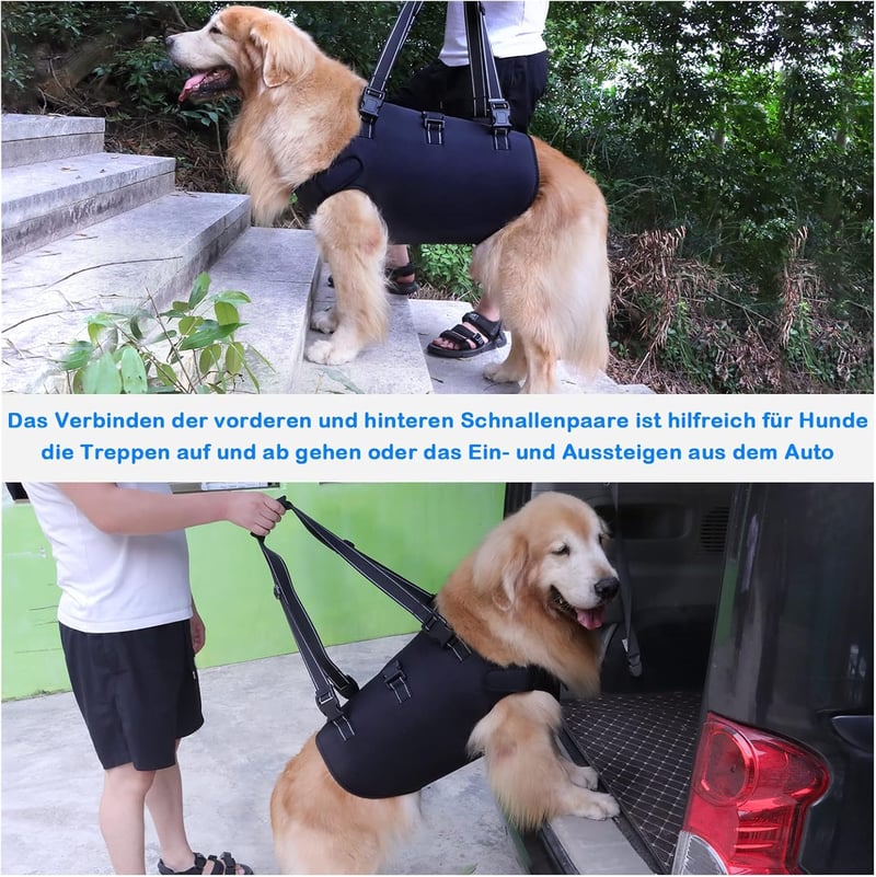 Kokoie kutyaemelő hám teljes testhez, rehabilitációs sling idős és sérült kutyáknak