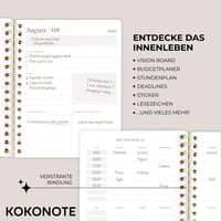 Kokonote Back to Black Fekete A5 Heti Tervező Naptár 2026/2027 – Iskolai Határidőnapló és Feladatkönyv 4