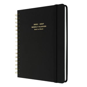 Agendă Săptămânală Kokonote Back to Black A5 2026/2027 – Planner Școlar și Carnet de Sarcini