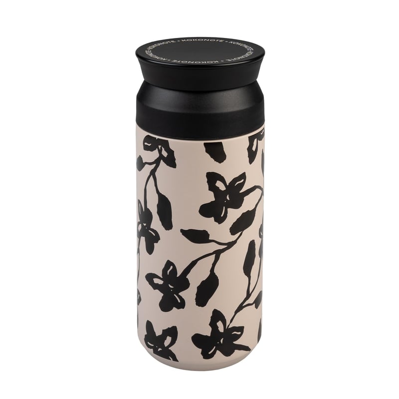 Nerezová termoska Kokonote Midnight Dahlia 350 ml pre deti aj dospelých, 16,5 x 6,5 cm, športová fľaša na pitie