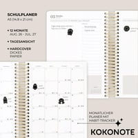 Kokonote Seasonal Flowers Školský diár a plánovač 2026/2027 A5 – Školský plánovač na rok 2027 3