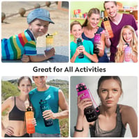 KollyKolla boca za vodu od 500 ml s oznakom vremena i cjedilom, nepropusna, bez BPA, za sport, fitness, biciklizam, ured, školu i aktivnosti na otvorenom 6