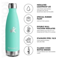 Termoska KollyKolla 500 ml, nerezová fľaša na pitie, izolovaná fľaša bez BPA, vhodná aj na sýtené nápoje, nepriepustná fľaša na vodu do školy 2