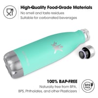 Termoska KollyKolla 500 ml, nerezová fľaša na pitie, izolovaná fľaša bez BPA, vhodná aj na sýtené nápoje, nepriepustná fľaša na vodu do školy 3