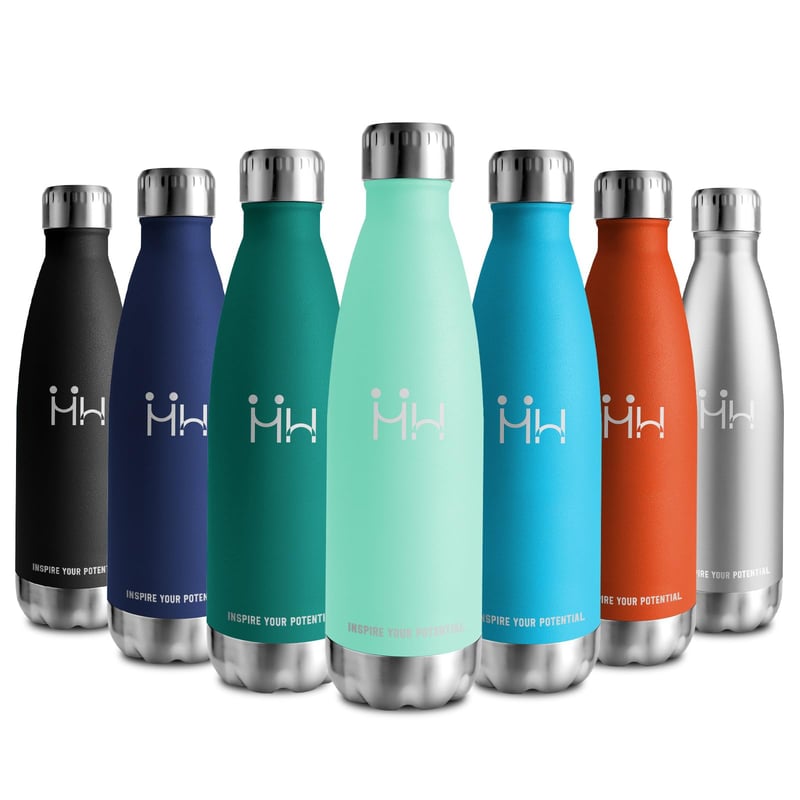 Termoska KollyKolla 750 ml, nerezová oceľ bez BPA, nepriepustná fľaša na vodu, modro-zelená, do školy, na šport, cyklistiku, kempovanie