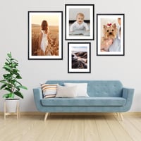 Kollyseek 3 darabos képkeret szett 30x40 cm MDF fekete fali és asztali 7