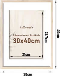 Kollyseek 30x40 cm-es fenyőfa képkeret akril üveggel 3