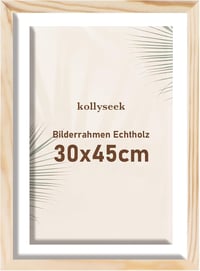 Kollyseek 30x45 cm Fenyőfa Képkeret Akril Üveggel és Passz Partával 1