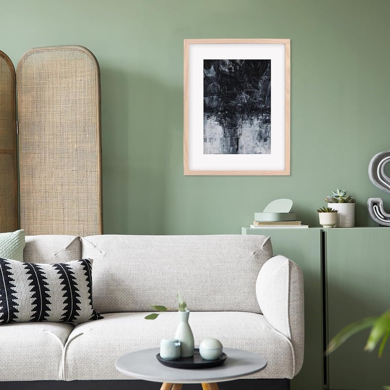 Kollyseek 40x60 cm tölgy képkeret valódi fa üveggel matt natúr fa poszter keret