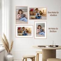 Kollyseek 40x60 cm tölgy képkeret valódi fa üveggel matt natúr fa poszter keret 6