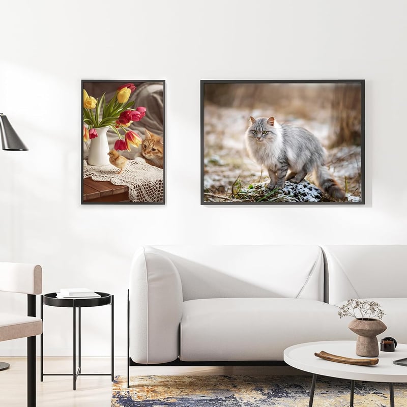 Kollyseek 6 db 40x60 cm képkeret fekete modern plakátkeret akril üveggel