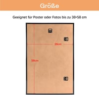 Kollyseek 6 db 40x60 cm képkeret fekete modern plakátkeret akril üveggel 5