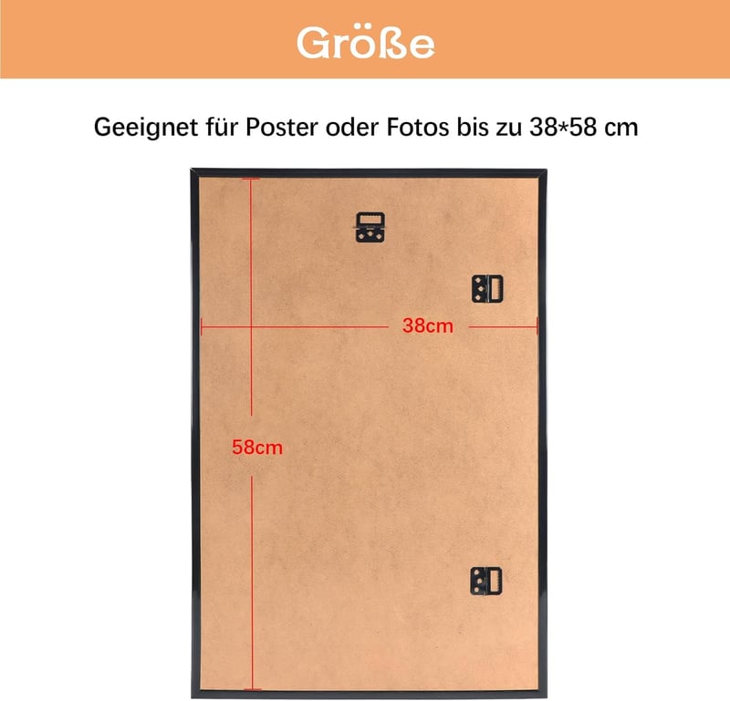 Kollyseek 6 db 40x60 cm képkeret fekete modern plakátkeret akril üveggel